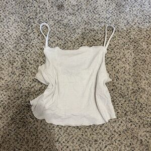 Women's White Spaghetti Strap Top